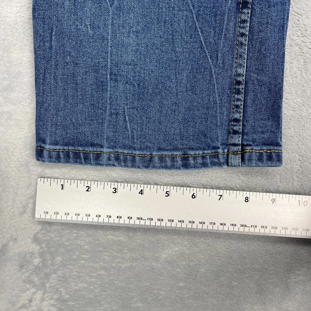 Levi's Jeans Mens 34x32 Blue Denim 527 Stretch Faded Mid Rise Slim Bootcut Leg